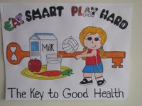 Lyndsey Scheurer of Bismarck wins first place in the preteen division of the 2012 ""Eat Smart. Play Hard."" poster contest.