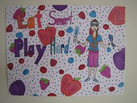 Megan Tichy of Tower City takes second place in the preteen division of the  2012 ""Eat Smart. Play Hard."" poster contest.