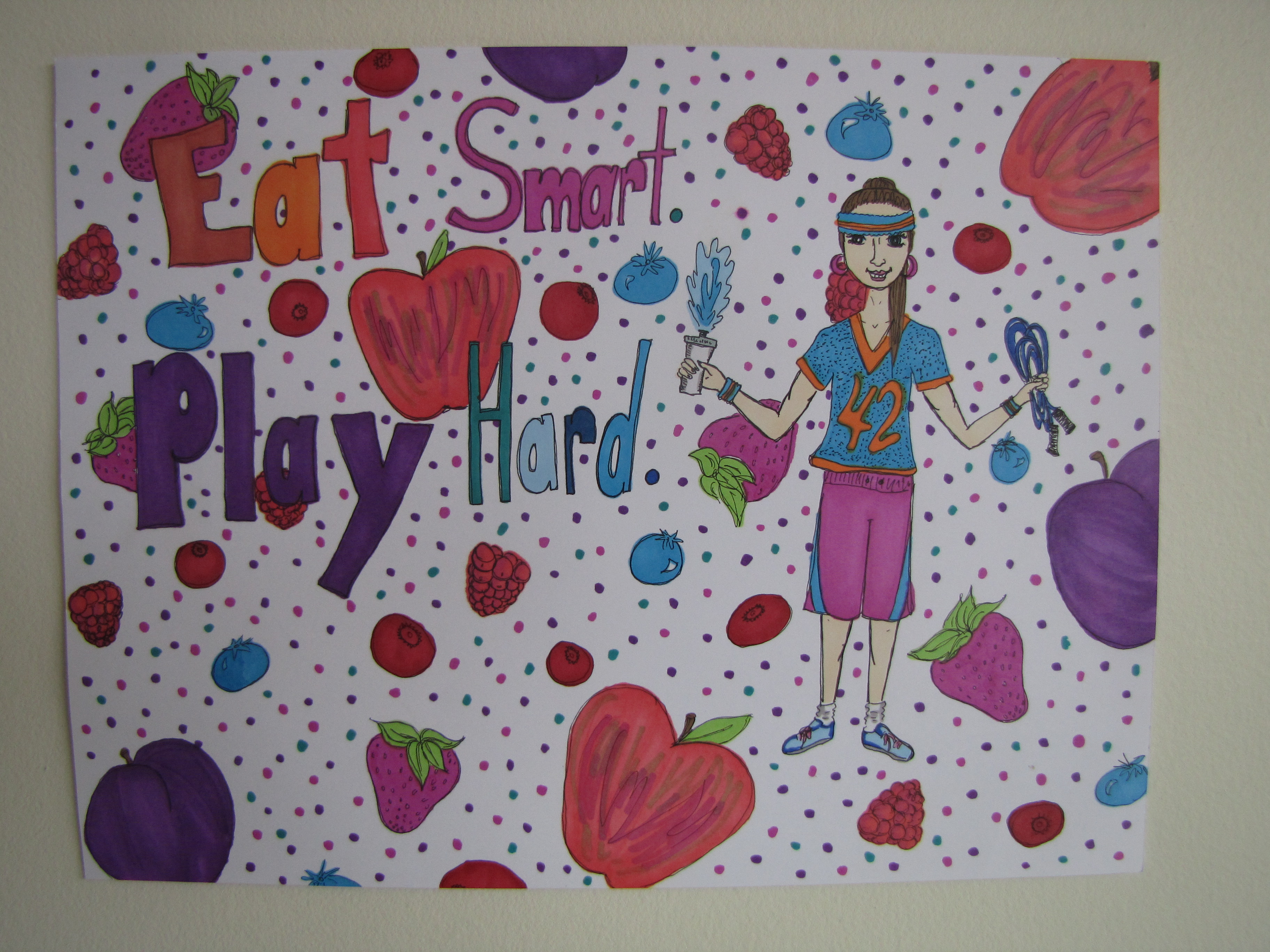 Megan Tichy of Tower City takes second place in the preteen division of the  2012 ""Eat Smart. Play Hard."" poster contest.