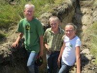 A 4-H team from Eddy and Foster counties took first place in the junior division of a land judging contest in Maddock. Team members are (from left) Justin Lee, Tyler Lee and Savanna Friedt.