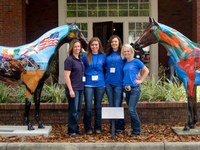 Members of NDSU's Collegiate Horsemen's Association attend the American Collegiate Horsemen's Association convention in Gainesville, Fla. Pictured are (from left to right): adviser Carrie Hammer; association members Brianne Zaeske, Codie Miller and Brandi Houghton.