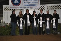 NDSU's Western equestrian team places fourth in semifinal competition in Kentucky. Pictured are (from left): coach Tara Swanson and team members Ashley Lindell, Hannah Beyer, Codie Miller, Emily Kedrowski, Nicole Holasek and Hailey Aagard.