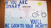 Annie Manstrom of Wyndmere receives third place for her entry in the ""Eat Smart. Play Hard."" poster contest preteen division.