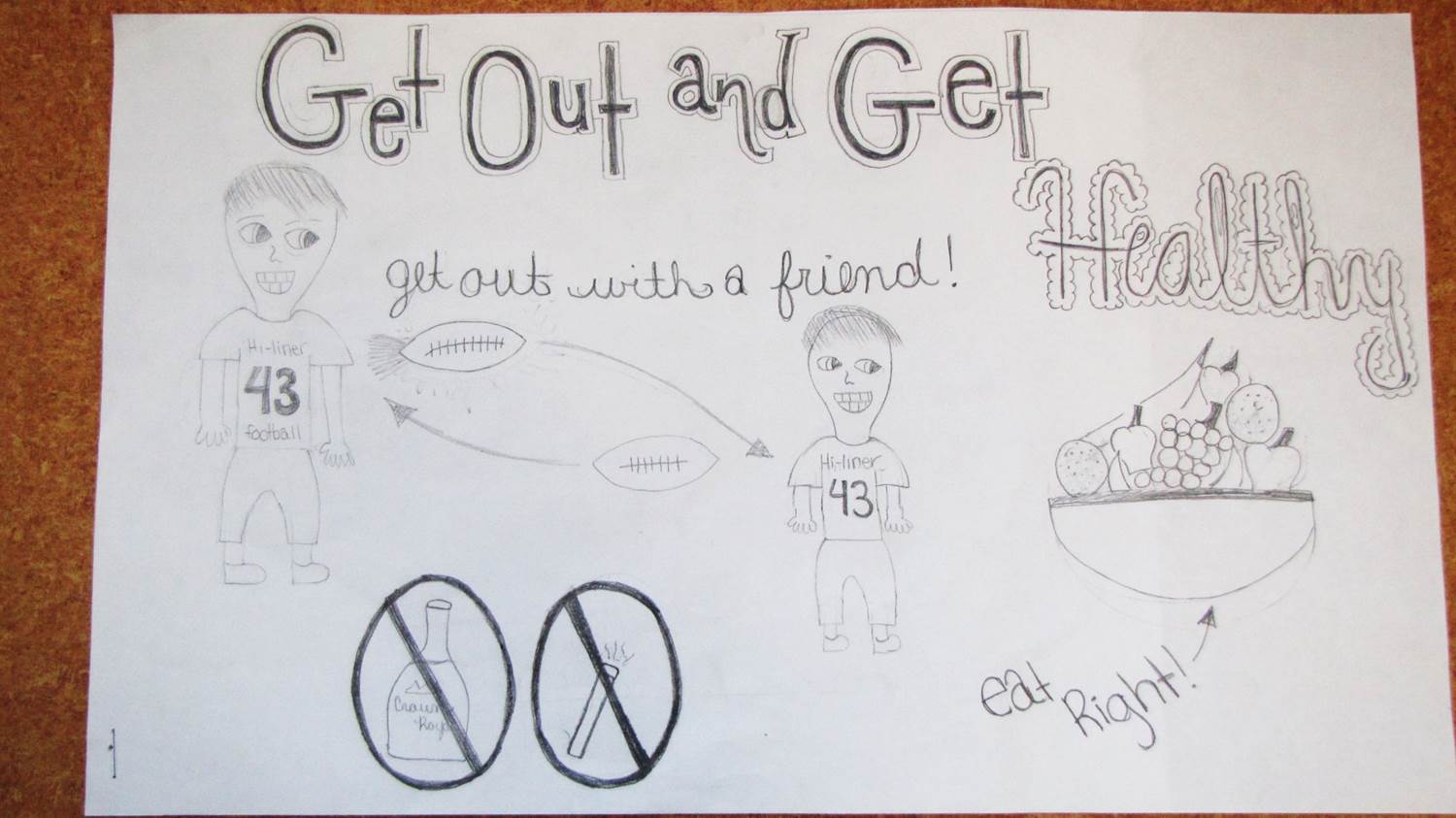 This entry earns Lexi Ondracek of Valley City second place in the preteen division of the ""Eat Smart. Play Hard."" poster contest.