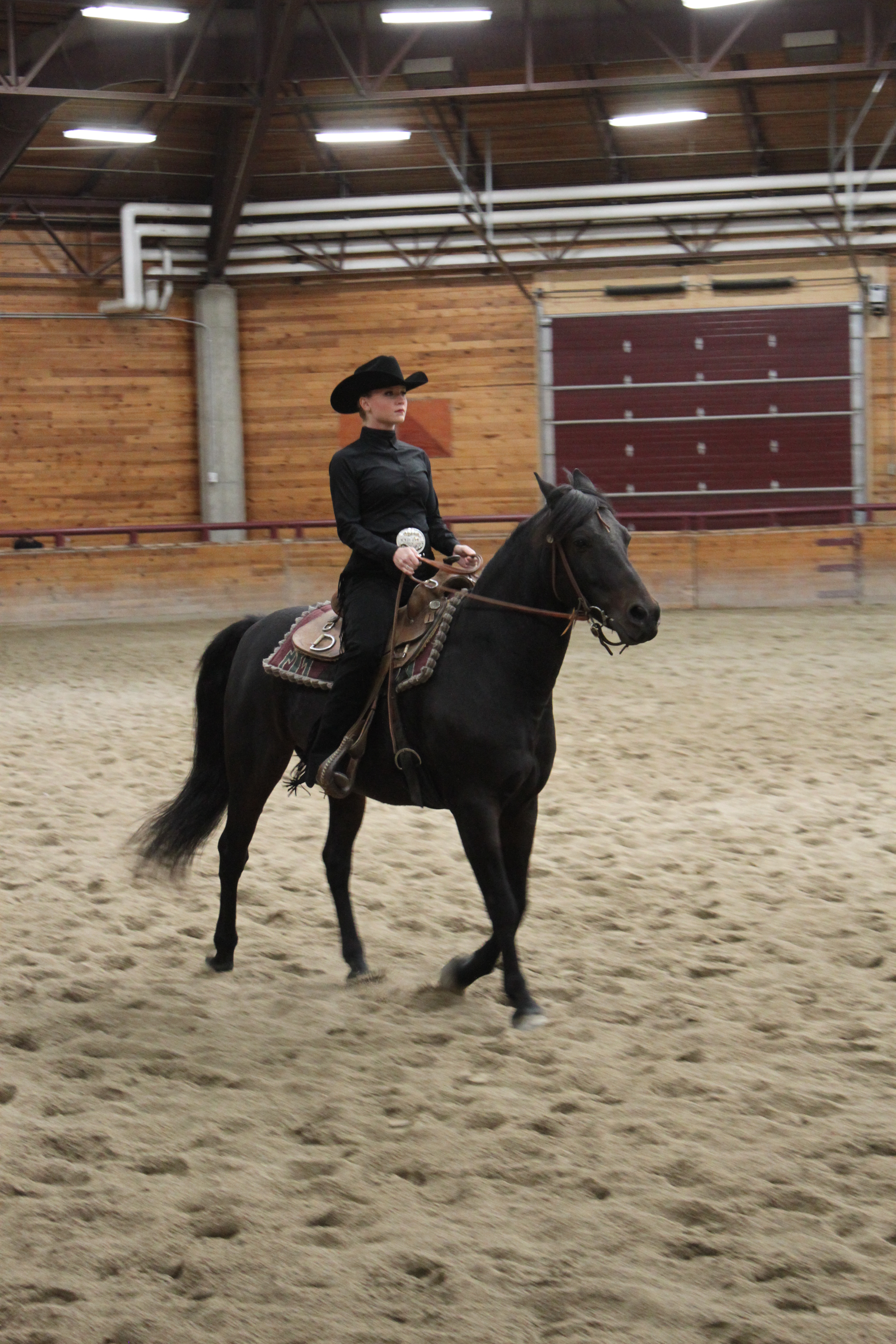 NDSU western equestrian team member Ashley Lindell competes in an open horsemanship event.