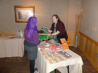 Wachenheim and Zuhra working at display during Project Artemis