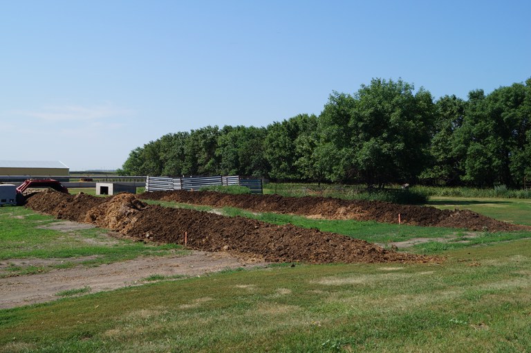 These piles are the result of efforts at the Carrington Research Extension Center to convert manure into composted material.
