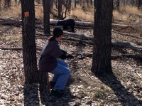 Lauren Jacobson of Underwood prepares to take a shot at the 4-H Shooting Sports State Match held near Washburn.