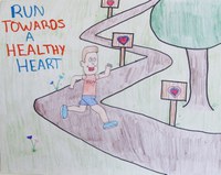 Evan Sayler of Bismarck earns third place in the teen division of the 2014 ""Eat Smart. Play Hard."" poster contest with this poster.
