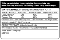 This sample label is acceptable for a variety mix used for any purpose, including cover crop and forage.