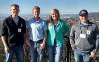 NDSU Agronomy Club members (l-r) Justin Zahradka, John Breker, Jodi Boe, Nevada Turbiville