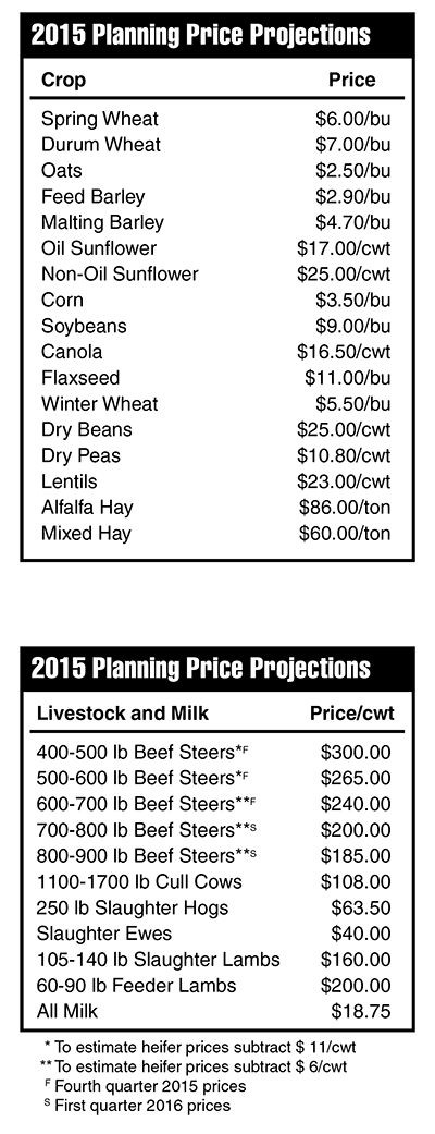 2015 Planning Price Projections
