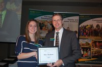 Chris Boerboom (right; presented by Christina Rittenbach, Stutsman County Extension agent, family and consumer sciences)