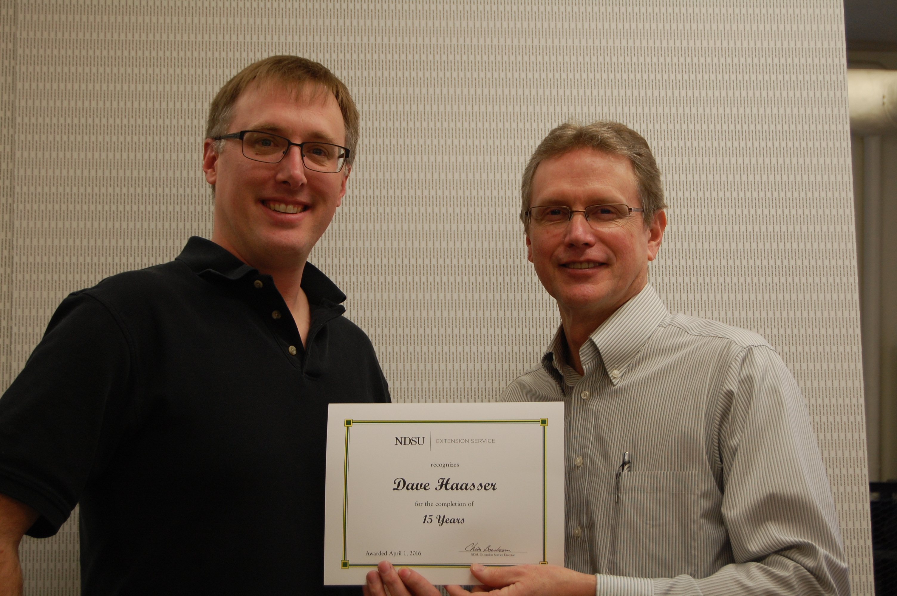 Dave Haasser, Agriculture Communication (NDSU photo)