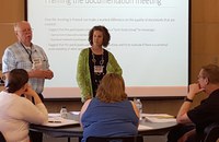 Professionals learn how they can help agricultural families with sucession planning during a training session in Bismarck. (NDSU photo)