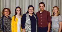 Four North Dakota youth attend the 2016 National 4-H Congress in Atlanta, Ga. Pictured are (from left): Cindy Olson, chaperone; and delegates Avery Breiland, Cass County; Alexius Thorpe, Dickey County; Isaac Joerger, Grand Forks County; and Marit Wang, Benson and Ramsey counties.
