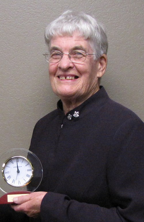 Gwen Roffler of Grassy Butte is inducted into the North Dakota 4-H Hall of Fame. (NDSU photo)