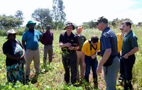 NDSU Extension specialists and Plant Sciences research specialists and students visit Zimbabwe's International Maize and Wheat Improvement Center during a study tour of research and Extension activities. (NDSU photo)