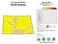 The U.S. Drought Monitor indicates nearly 25 percent of North Dakota is in a moderate drought.