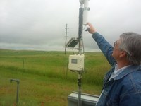 Michael Hove of the North Dakota Water Commission is involved in an NDSU research project to analyze water use in the Bakken oilfield. (NDSU photo)