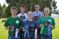 Foster County's senior 4-H range judging team will represent North Dakota in national competition in Oklahoma in 2018. Team members are, from left, front row, Adam Gorseth, Beth Lee and Chayla Kuss, and back row, Tyler Lee and Mathias Kubal. (NDSU photo)