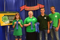 Cass County's team took first place in the senior division of the North Dakota 4-H consumer decision making contest. Pictured are (from left): Maddie Robinson, Josie Mohror, Tyler Marschke and Sam Radermacher (NDSU photo)