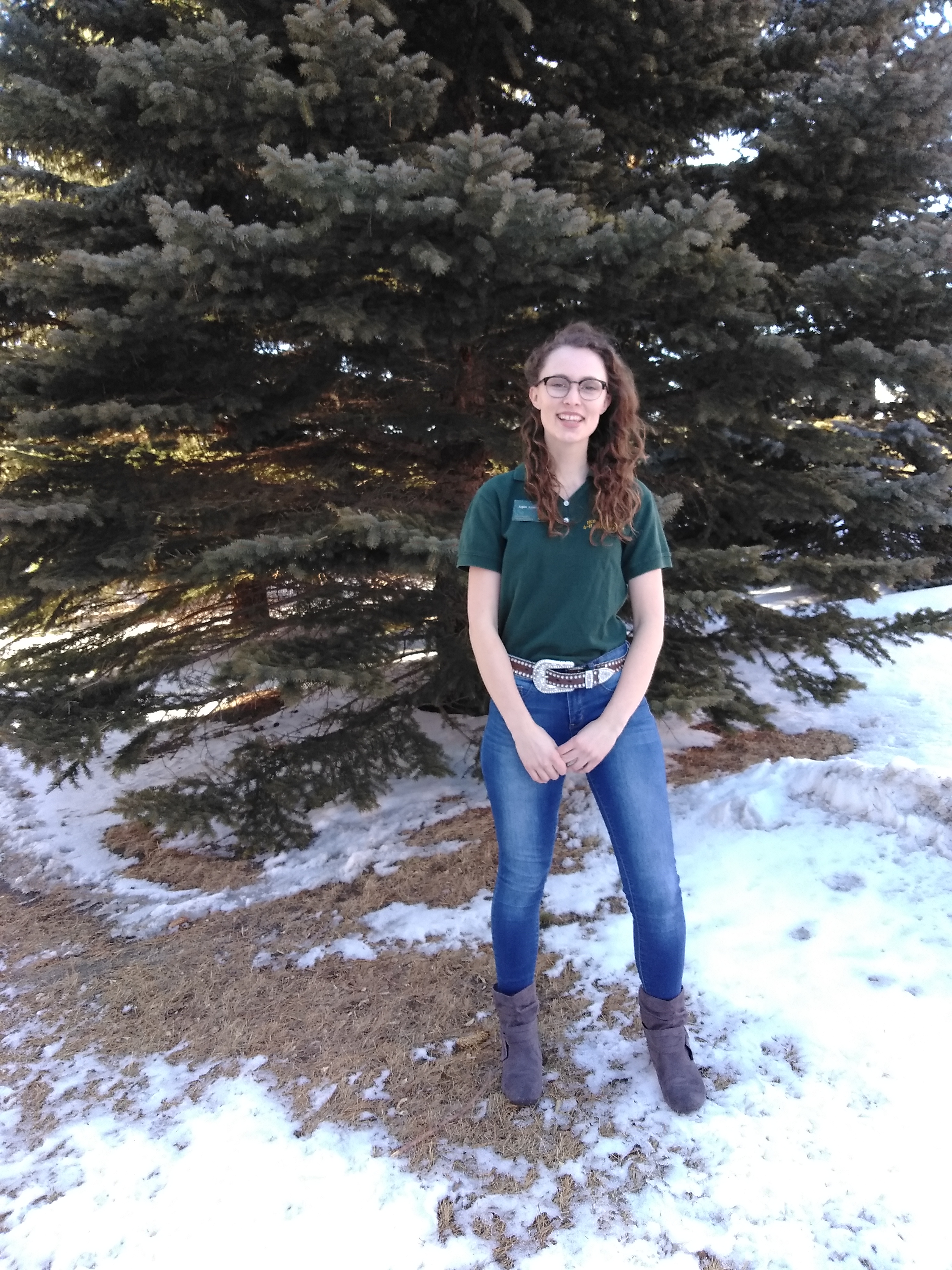 Aspen Lenning, a student at Dickinson State University, is representing 4-H at the 2018 National Ag Day student training in Washington, D.C. (Photo courtesy of Aspen Lenning)