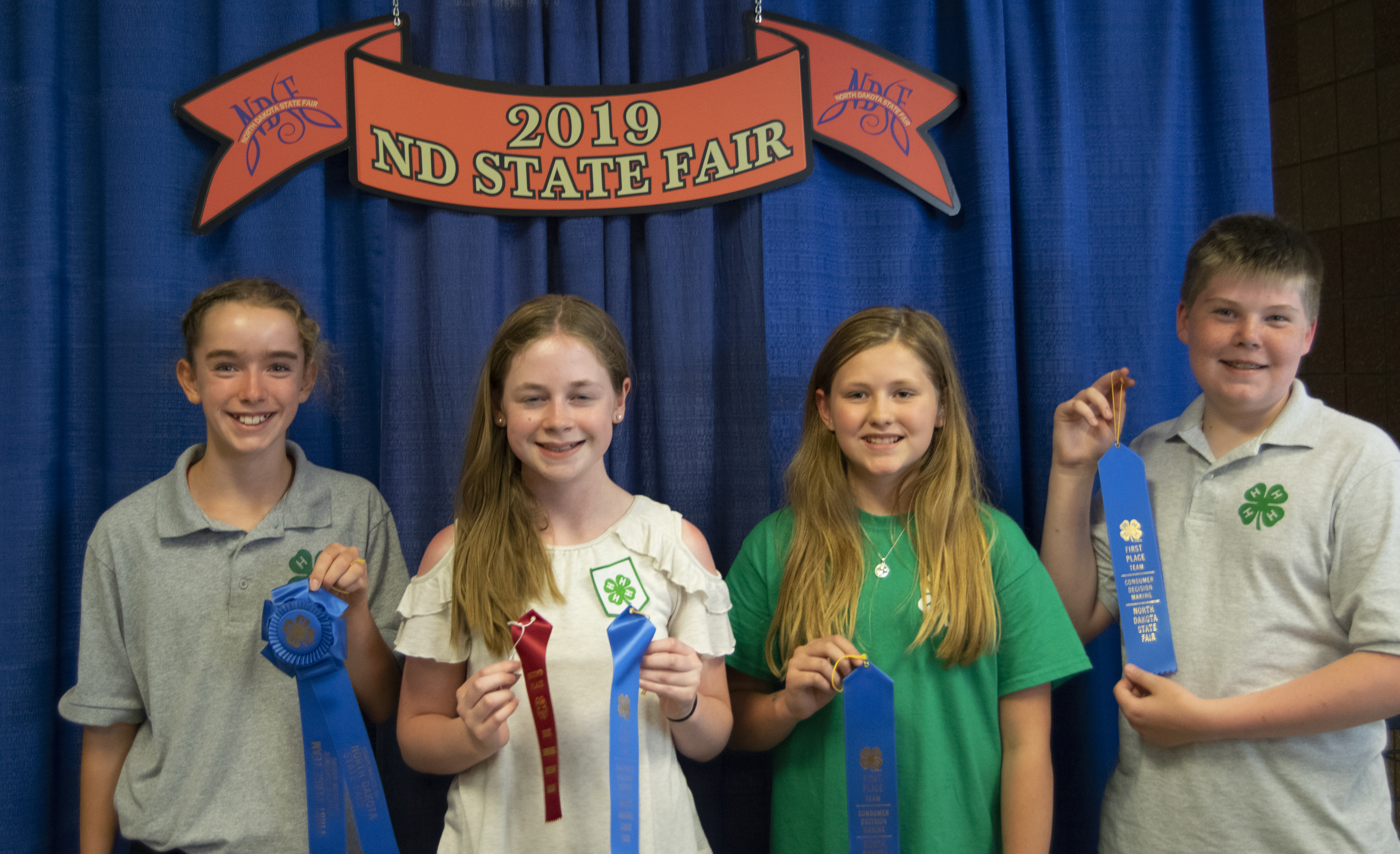1st Place Junior Team – Cass County Pictured left to right: Elsa Axtman, Nora Severance, McKenna Mohs and Christian Thoreson (NDSU Photo)