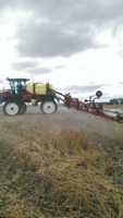 Big Iron visitors see an NDSU Extension demonstration of agricultural chemical spray drift. (NDSU photo)