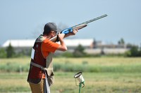 Zach Ohma from Ramsey County takes a shot in a shotgun event at the 2019 4-H National Championships in Grand Island, Neb. (NDSU photo)