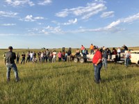 Visitors attend the 2018 field day at the Central Grasslands Resarch Extension Center. (NDSU photo)