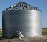 Monitor the moisture content and temperature of stored grain in the spring. (NDSU photo)