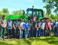 Youth participate in an NDSU Extension tractor safety school. (NDSU photo)