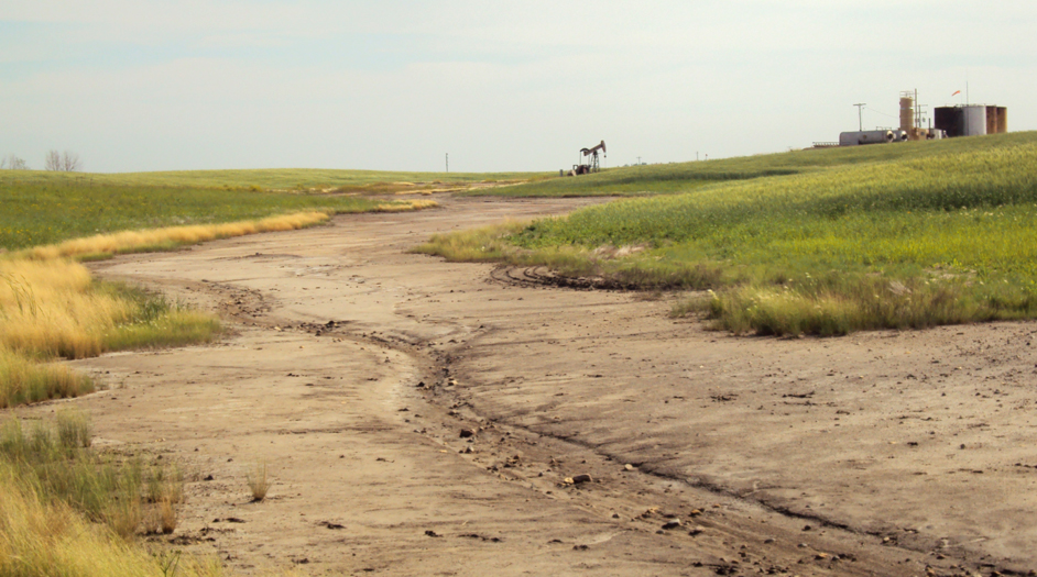 This is the site of a brine spill in northwestern North Dakota. (NDSU photo)