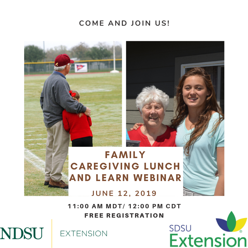 Family Caregiving Lunch and Learn webinars begin June 12. (SDSU Graphic)