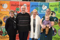 The Hankel family is named a North Dakota 4-H century family for 2019. Pictured are (from left): Elaine Hankel, Wayne Hankel, Cheryl Coyle, Alyssa Killian and Declan Killian. (NDSU photo)