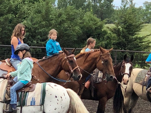 Youth participate in a rodeo clinic an RLND participant developed. (Photo courtesy of Shanda Morgan, Bismarck, N.D.)