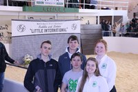 The Grand Forks County team took first place in the senior division of the Little I 4-H crop judging contest. Pictured are, from left, front row: Emily McHugo; middle row: Joseph Vandal; back row: Evan Coles, Ryan Juve and Jennifer Schneibel. (NDSU photo)