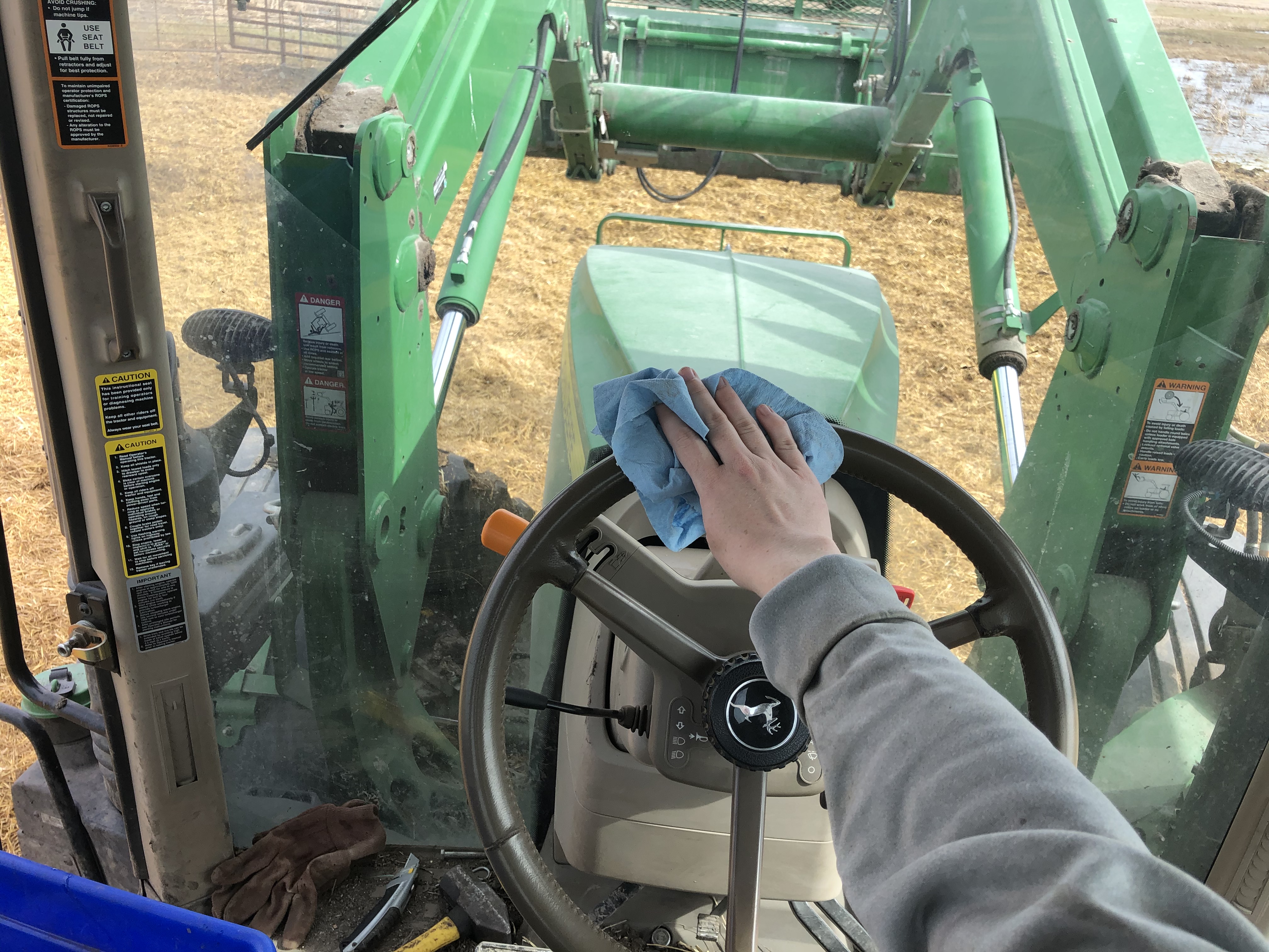 Standard operating procedures should include frequent cleaning of high-touch surfaces, especially in equipment run by more than one person or in shared spaces. (NDSU photo)