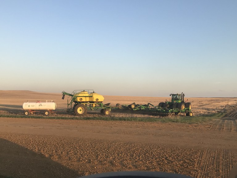 Anhydrous ammonia is a common form of nitrogen fertilizer used in North Dakota crop production. (NDSU photo)