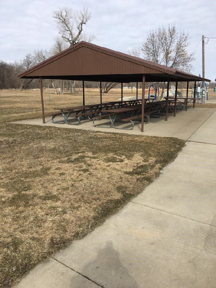 The dining patio to be built at the North Dakota 4-H Camp will look similar to this one. (NDSU photo)