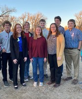 New ambassadors from left to right: Forrest Sears, Wheatland; Marit Ellingson, Dahlen; Aidan Sears, Wheatland; Alyssa Thomsen, Valley City; Grady Hornung, Walhalla; Kiley Kvamme, Kindred; Taiton Axtman, Fargo; and Wyatt Dunlop, Rolla
