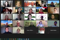 Participants of the Master Remote Work Professional Certificate program participate in a virtual workshop. (NDSU photo)