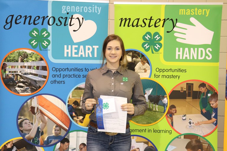 Allie Bopp of Sargent County takes first in the senior public speaking contest. (NDSU photo)