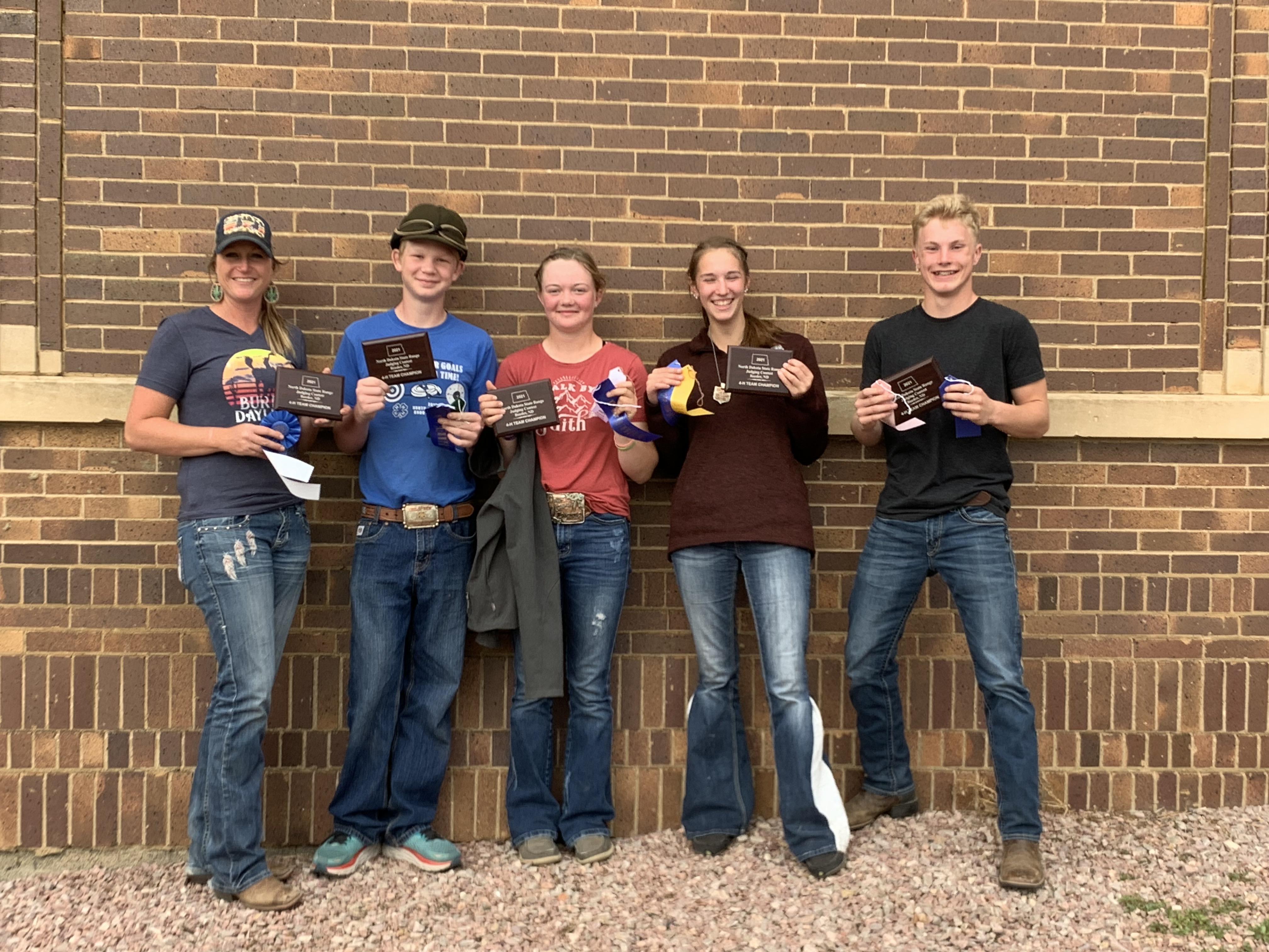 McKenzie County's senior 4-H range judging team will represent North Dakota in national competition in Oklahoma. (NDSU photo)