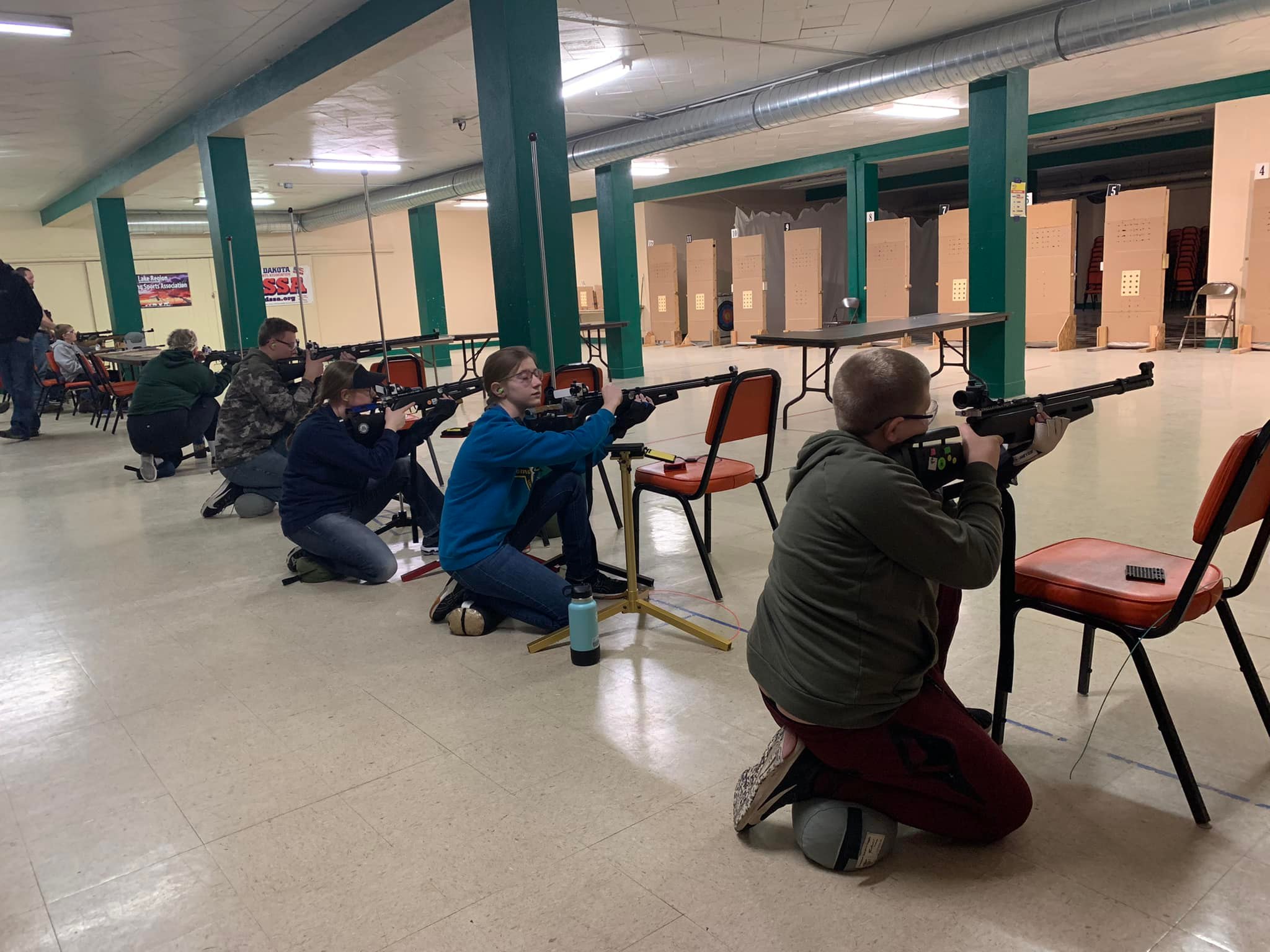 Youth compete in the state 4-H air rifle match in Devils Lake.