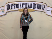 Allie Bopp of Sargent County, North Dakota, places fourth in equine public speaking at the Western National Roundup in Denver.