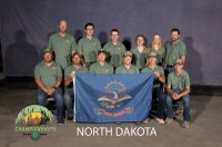 2022 National 4-H Shooting Sports team (Front Row L to R: Archery Coach Travis Annliker, Archery Coach Dustin Ceynar Will Schmidt, Jacob Russell, Clay Ceynar, Jake Ceynar Back Row L to R: Shotgun Coach Adam Dunlop, Will Schmidt, Jacob Schirado, Kylie Thompson, Halle Dunlop, Shotgun Coach Eric Thompson (NDSU photo))