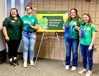 Senior Team: First Place Senior Team: Steele County Pictured left to right: Megan Vig – Steele County NDSU Extension Agent and coach, Grayson Mitchell, Emma Gullicks and Mackenzie Motter