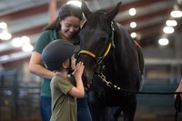Bison Strides horses help participants develop self-confidence, strength, mindfulness and independence. (NDSU photo)